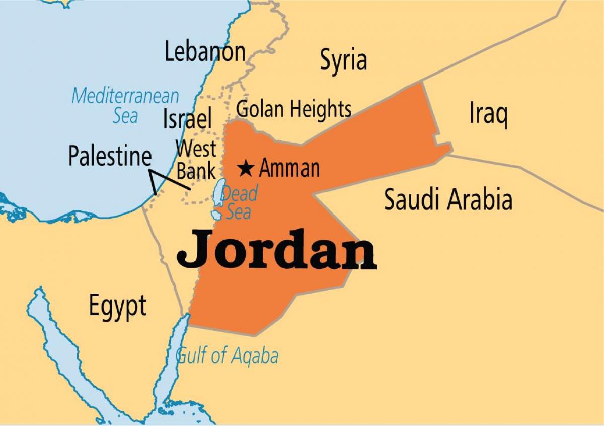Jordaania asukoht kaardil
