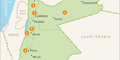Ammanis Jordaania kaardil