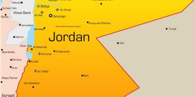 Kaart Jordaania lähis-ida